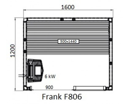 Финская сауна Frank F806 160х120 см