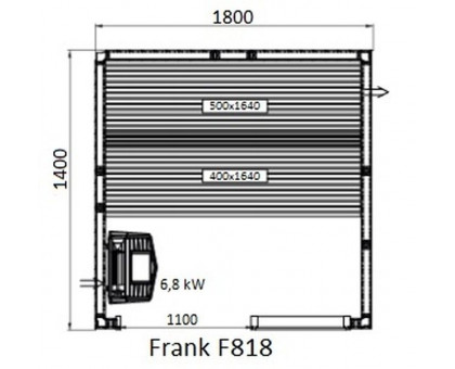 Финская сауна Frank F818 180х140 см