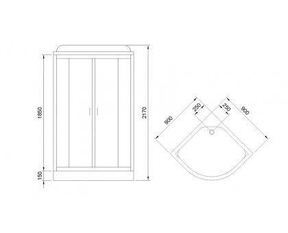 Душевая кабина Royal Bath RB 90HK7-WC-CH 90х90 см, с матовыми стеклами