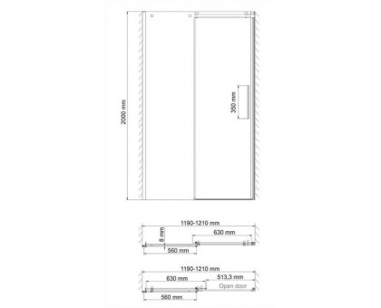 WasserKRAFT Alme 15R05 Душевая дверь