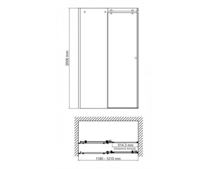 WasserKRAFT Vils 56R05 Душевая дверь