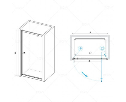 Душевая дверь RGW PA-05 90 см, прозрачное стекло