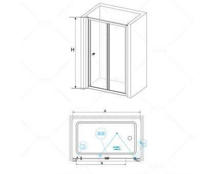 Душевая дверь RGW CL-21 75 см, прозрачное стекло