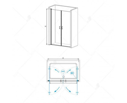 Душевая дверь RGW LE-06 120 см, прозрачное стекло