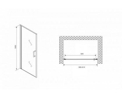 Душевая дверь ABBER Sonnenstrand AG04060