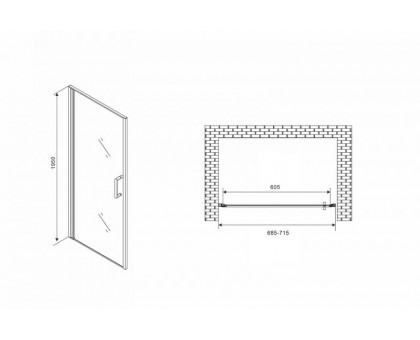 Душевая дверь ABBER Sonnenstrand AG04070