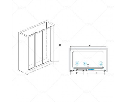 Душевая дверь RGW CL-11 150 см, прозрачное стекло