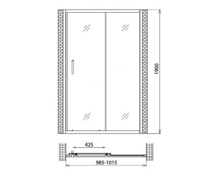 Душевая дверь Gemy Victoria S30191HM 100 см