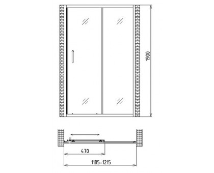 Душевая дверь Gemy Victoria S30191AM 120 см