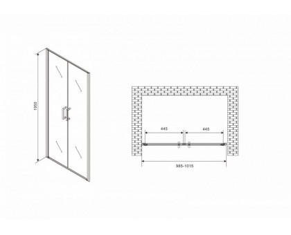 Душевая дверь ABBER Sonnenstrand AG04100C