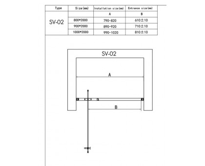 Душевая дверь RGW SV-02 80 см, прозрачное стекло