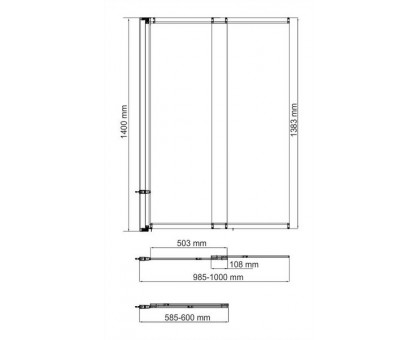 WasserKRAFT Main 41S02-100 LM Стеклянная шторка