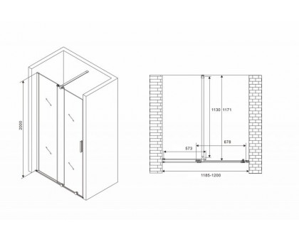 Душевая дверь ABBER Komfort AG90120