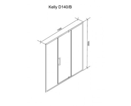 Душевая дверь в нишу Cerutti SPA Kelly D140B 140 см