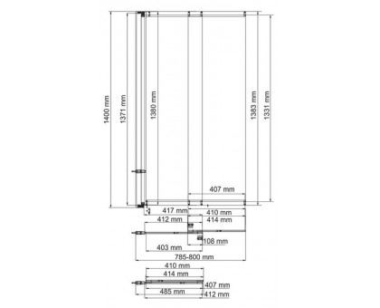 Шторка для ванны WasserKRAFT Main 41S02-80 WasserSchutz 80 см