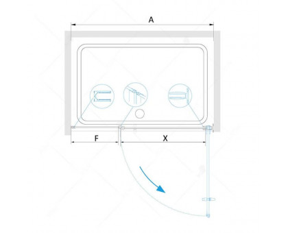 Душевая дверь RGW HO-012 120 см, прозрачное стекло