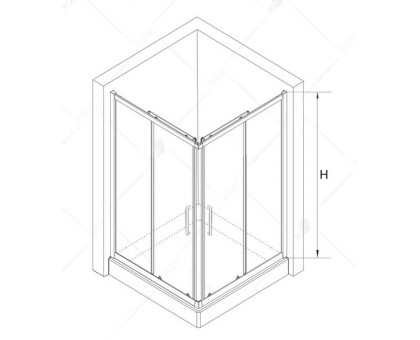 Душевой уголок RGW CL-34B 90х90, прозрачное стекло