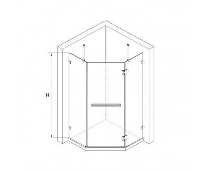 Душевой уголок RGW HO-082 90х90, прозрачное стекло