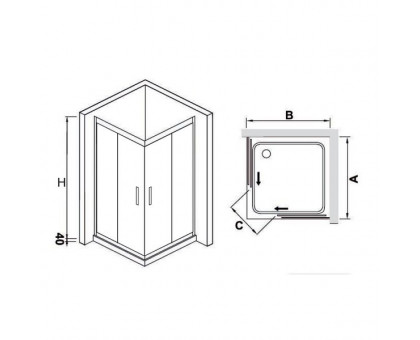 Душевой уголок RGW HO-312 (RGW HO-31 + Z-42) 120x120, прозрачное стекло