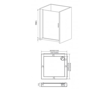 Душевое ограждение Good Door PANDORA DR-80-C-CH (L/R)