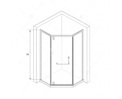 Душевой уголок RGW HO-084B 100x100, прозрачное стекло