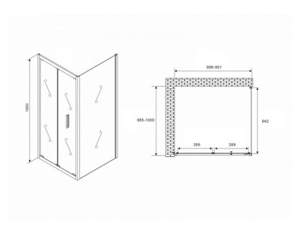 Душевой уголок ABBER Sonnenstrand AG07090-S100