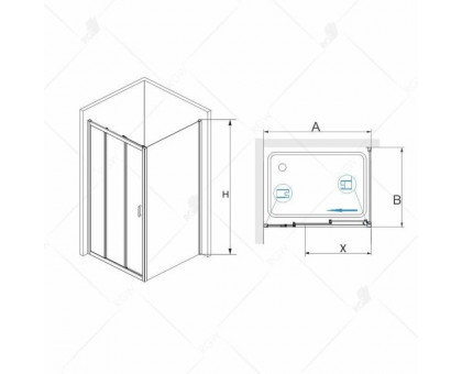 Душевой уголок RGW PA-73 P (PA-13 + 2Z-33) 120x90, прозрачное стекло
