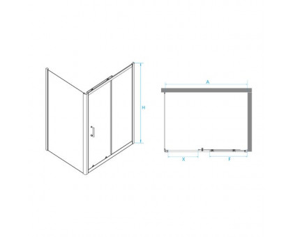 Душевой уголок RGW PA-74 (PA-14 + Z-050-2) 180x110, прозрачное стекло