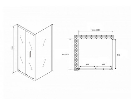 Душевой уголок ABBER Sonnenstrand AG07110-S90