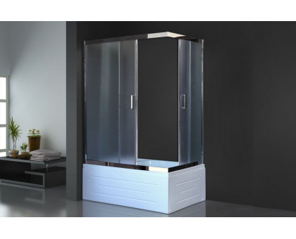 Душевой уголок Royal Bath RB 8120BP-C-CH 120х80 см, с матовыми стеклами, левосторонний