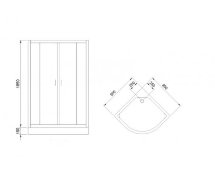 Душевой уголок Royal Bath RB 90HK-C-CH 90х90 см, с матовыми стеклами