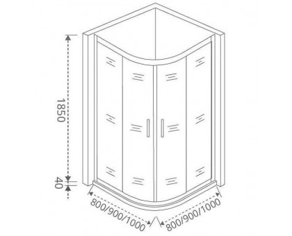 Душевое ограждение Good Door LATTE R-100-G-WE 100х100 см