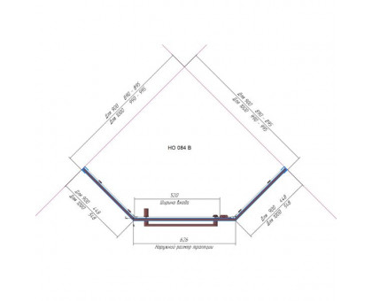 Душевой уголок RGW HO-084B 90x90, матовое стекло