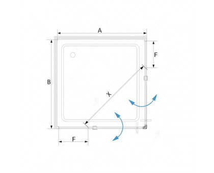 Душевой уголок RGW SV-33 100x100, прозрачное стекло