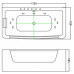 Ванна акриловая WeltWasser WW HB BULLEN 170/85 WT 170х85х58 с гидромассажем, белая