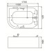 Ванна акриловая WeltWasser WW HB DUMMER 170/120 WT L 170х120х59 с гидромассажем, левосторонняя, белая