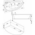 Акриловая ванна BAS Флорида 160x90х55 левая, с гидромассажем