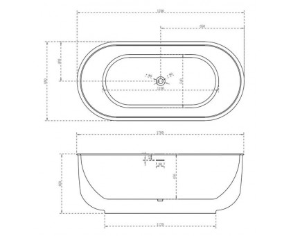 Акриловая ванна ABBER AB9244 170х80 см отдельностоящая