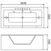 Ванна акриловая WeltWasser WW HB KONIGS 180/80 WT 180х80х58 с гидромассажем, белая