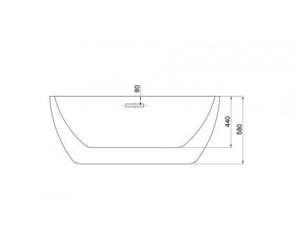 Акриловая ванна Acquazzone Alcora White 180x75x58 см